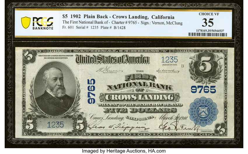 1902 $5  3rd Charter Period, 3rd Issue, Plain Back (Fr. 601) thumbnail 6