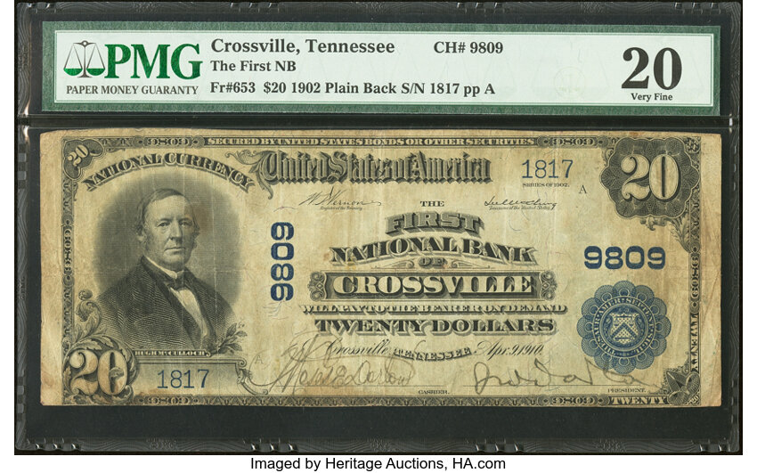 1902 $20  3rd Charter Period, 3rd Issue, Plain Back (Fr. 653) thumbnail 2