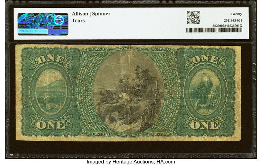 Original $1  1st Charter Period, Seal With Rays (Fr. 382) thumbnail 15