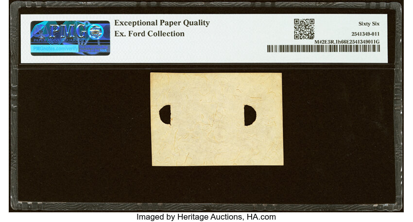 5c Head of George Washington in Bronze Oval Frame (Fr. 1232) CU67 thumbnail 2