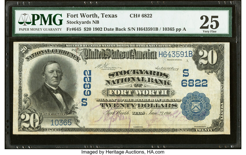 1902 $20  3rd Charter Period, 2nd Issue, Date Back (Fr. 645) thumbnail 3