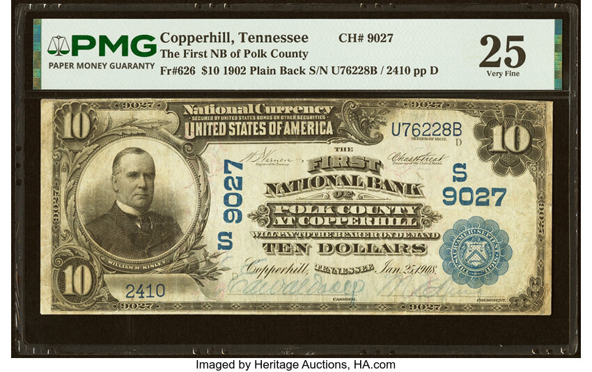 1902 $10  3rd Charter Period, 3rd Issue, Plain Back (Fr. 626) thumbnail 12