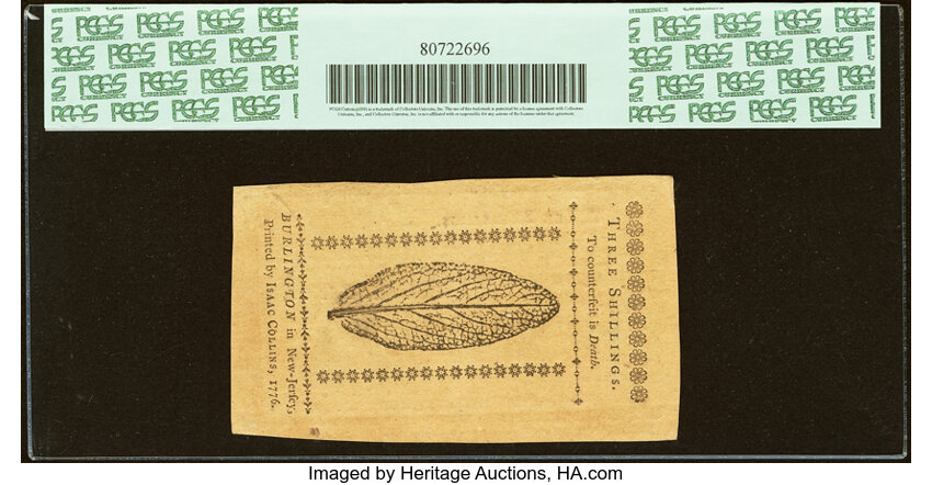 Mar 25, 1776 3s New Jersey (Fr. NJ177) thumbnail 14