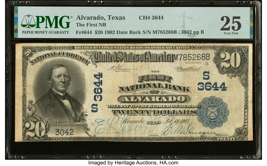 1902 $20  3rd Charter Period, 2nd Issue, Date Back (Fr. 644) thumbnail 3