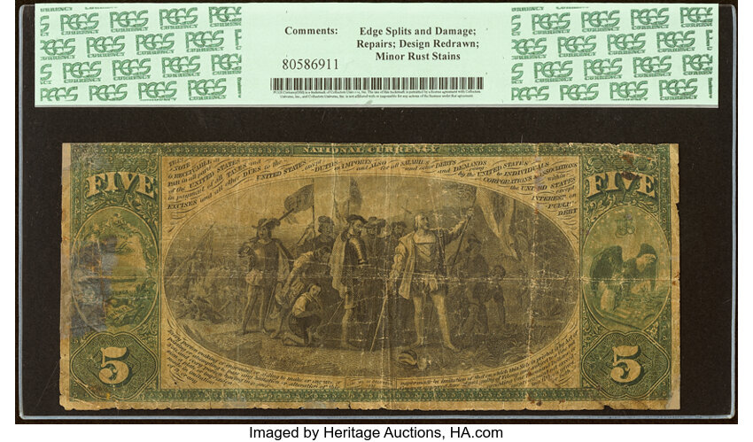 Original $5  1st Charter Period, Seal With Rays (Fr. 399) thumbnail 10