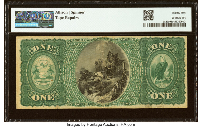 Original $1  1st Charter Period, Seal With Rays (Fr. 382) thumbnail 19