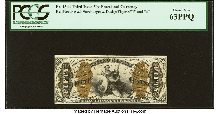  50c Seated Figure of Justice (Fr. 1344) thumbnail 3