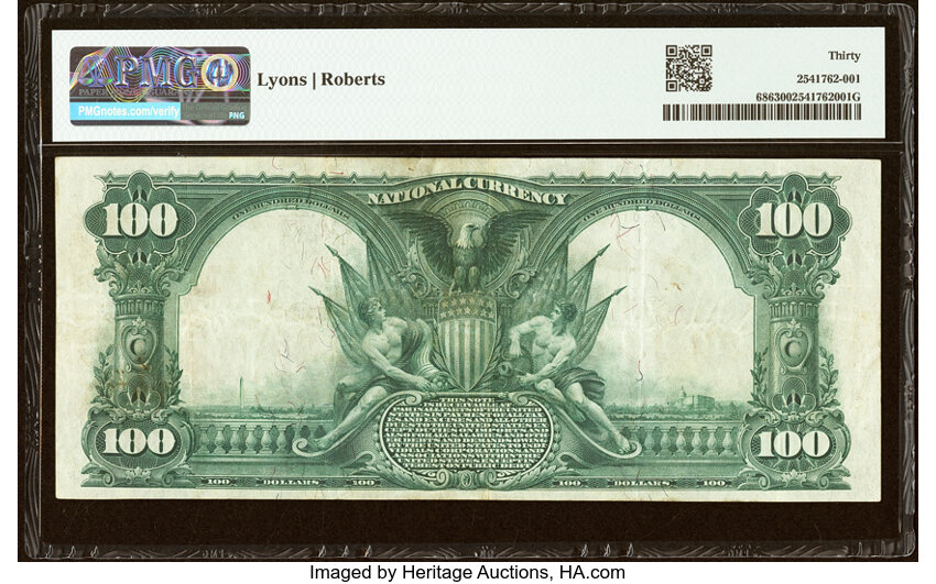 1902 $100  3rd Charter Period, 1st Issue, Red Seal (Fr. 686) thumbnail 4