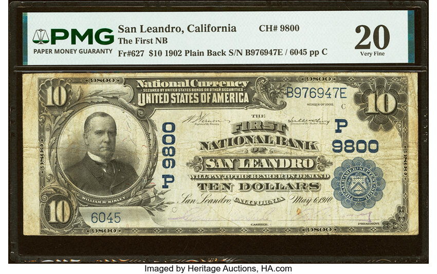 1902 $10  3rd Charter Period, 3rd Issue, Plain Back (Fr. 627) thumbnail 11