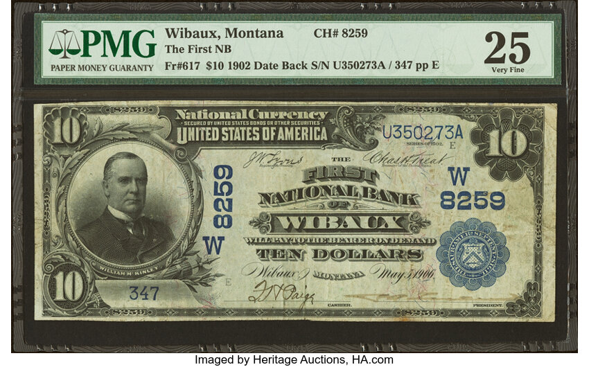 1902 $10  3rd Charter Period, 2nd Issue, Date Back (Fr. 617) thumbnail 5