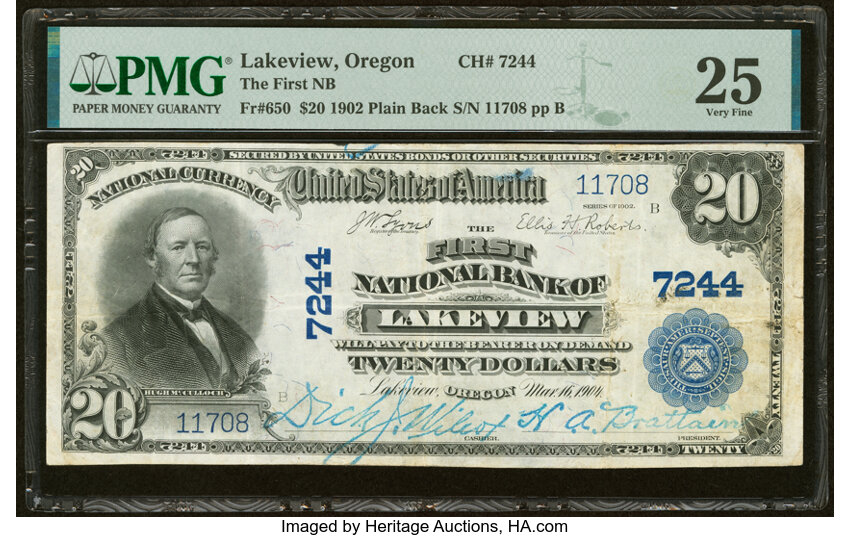 1902 $20  3rd Charter Period, 3rd Issue, Plain Back (Fr. 650) thumbnail 14