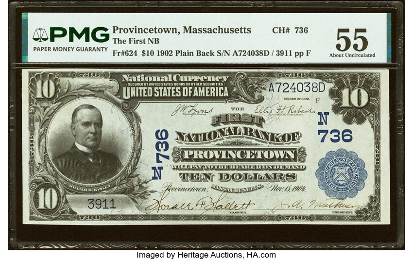 1902 $10  3rd Charter Period, 3rd Issue, Plain Back (Fr. 624) thumbnail 13