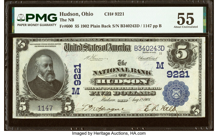 1902 $5  3rd Charter Period, 3rd Issue, Plain Back (Fr. 600) thumbnail 4