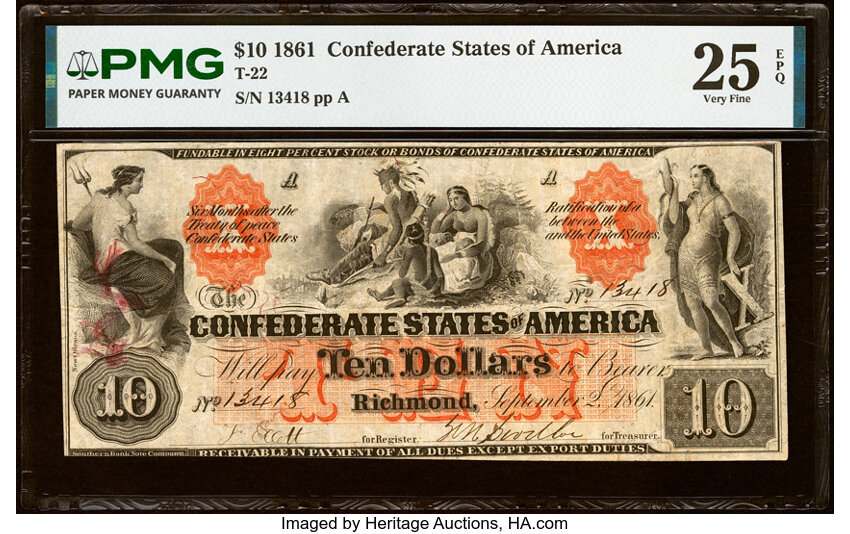 1861 $10  September 2, 1861 (Fr. T22) thumbnail 4