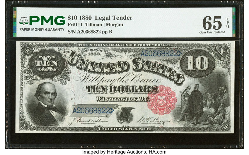 1880 $10  (Fr. 111) thumbnail 2