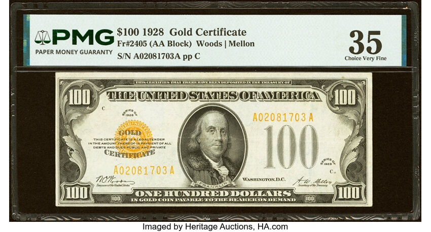 1928 $100  (Fr. 2405) thumbnail 3