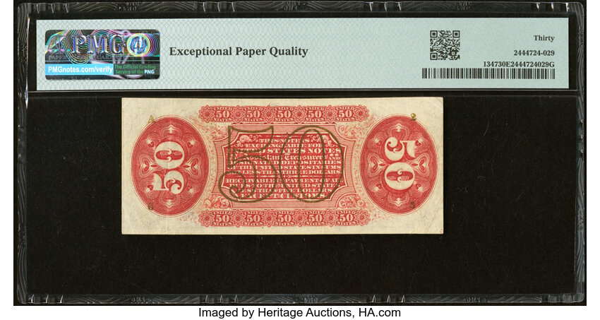  50c Seated Figure of Justice (Fr. 1347) thumbnail 6