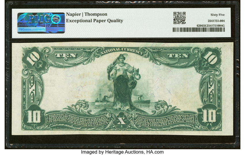 1902 $10  3rd Charter Period, 3rd Issue, Plain Back (Fr. 629) thumbnail 9