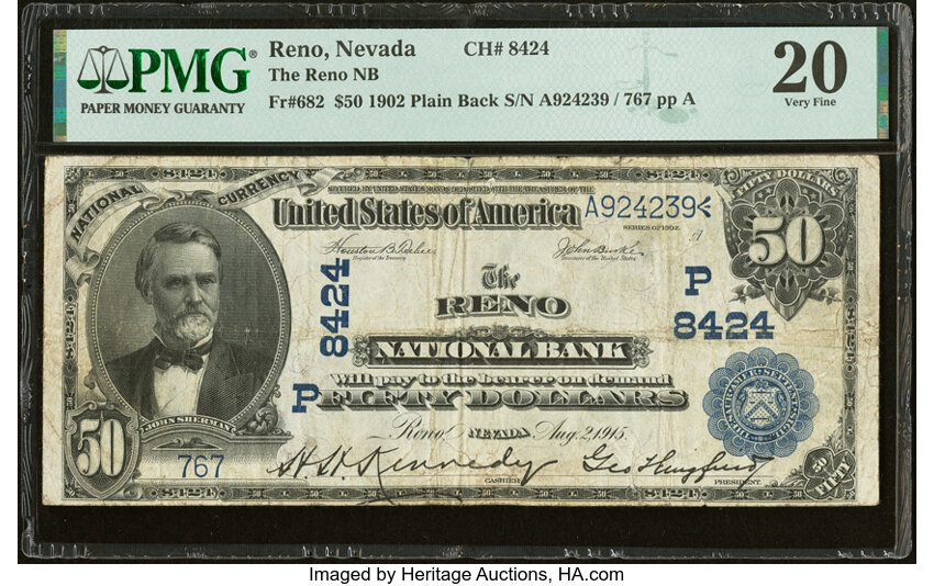 1902 $50  3rd Charter Period, 3rd Issue, Plain Back (Fr. 682) thumbnail 2