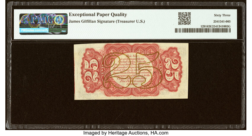  25c Bust of Wm.Fessenden (Fr. 1291) thumbnail 18