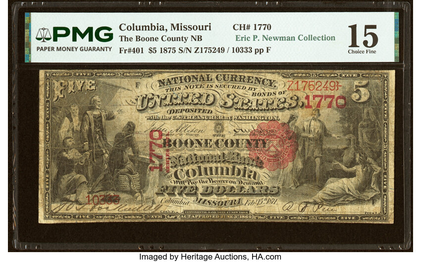 1875 $5  1st Charter Period, Scalloped Seal (Fr. 401) thumbnail 6