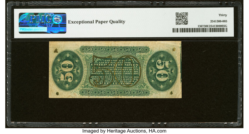  50c Seated Figure of Justice (Fr. 1367) thumbnail 3