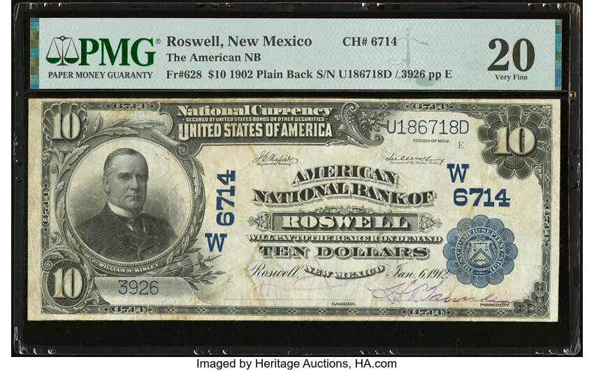 1902 $10  3rd Charter Period, 3rd Issue, Plain Back (Fr. 628) thumbnail 9