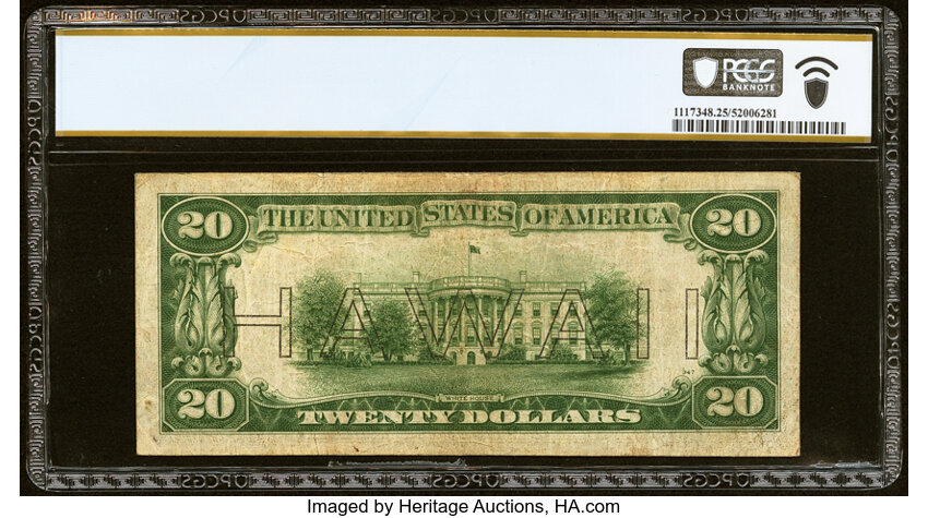 1934A $20  Hawaiian, Star Replacement (Fr. 2305*) thumbnail 11