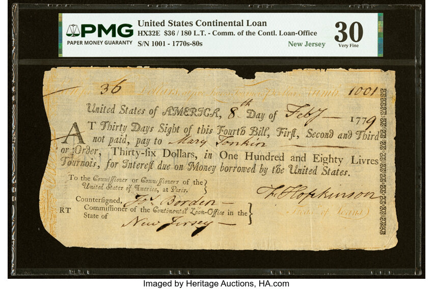 Jan 14, 1779 $80  Continental Congress (Fr. CC102) thumbnail 2