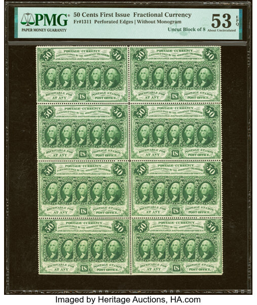  50c Five Stamps Obverse (Fr. 1311) thumbnail 2