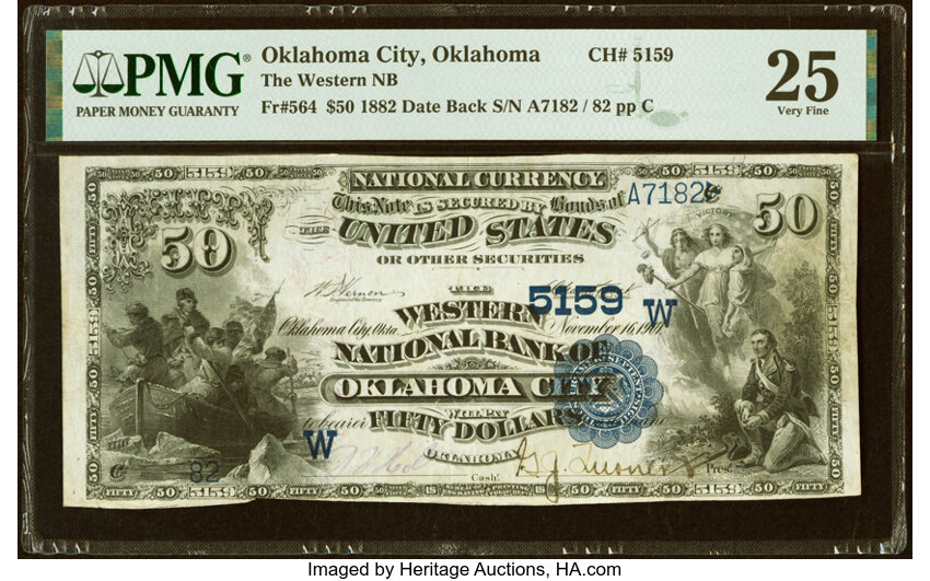 1882 $50  2nd Charter Period, 2nd Issue, Date Back (Fr. 564) thumbnail 2