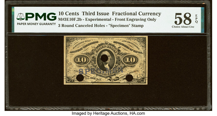  10c Head of George Washington (Fr. 1255) thumbnail 8