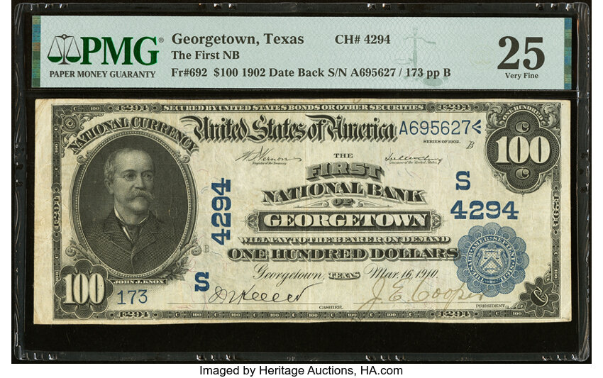 1902 $100  3rd Charter Period, 2nd Issue, Date Back (Fr. 692) thumbnail 2