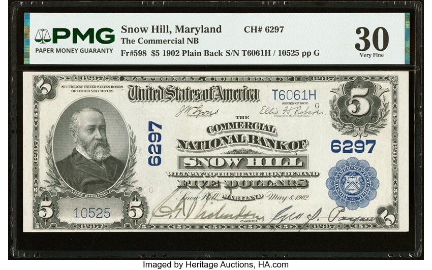 1902 $5  3rd Charter Period, 3rd Issue, Plain Back (Fr. 598) thumbnail 8