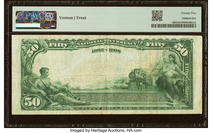 1902 $50  3rd Charter Period, 2nd Issue, Date Back (Fr. 669) thumbnail 7