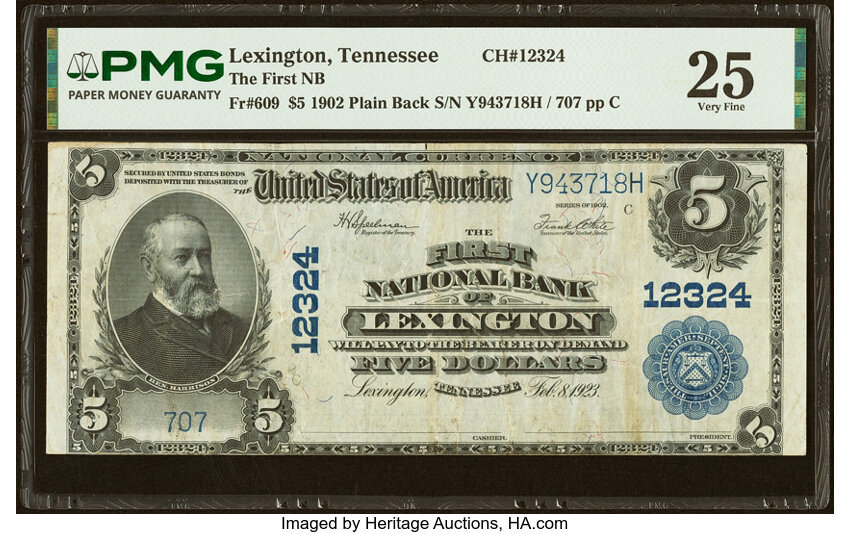 1902 $5  3rd Charter Period, 3rd Issue, Plain Back (Fr. 609) thumbnail 6