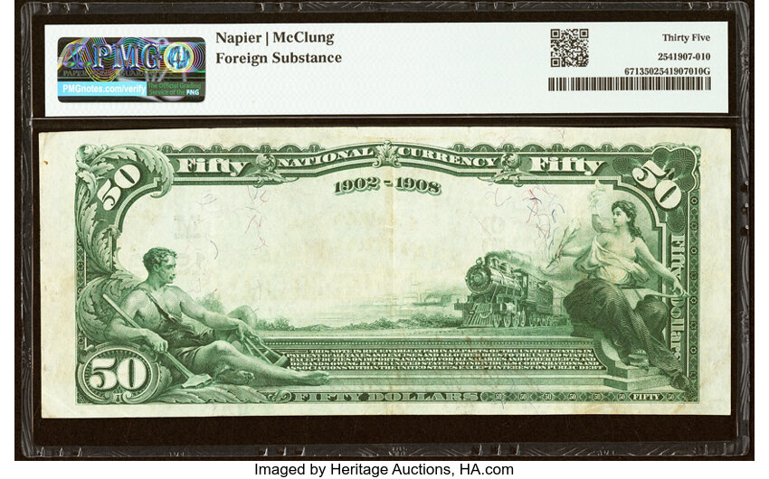 1902 $50  3rd Charter Period, 2nd Issue, Date Back (Fr. 671) thumbnail 4