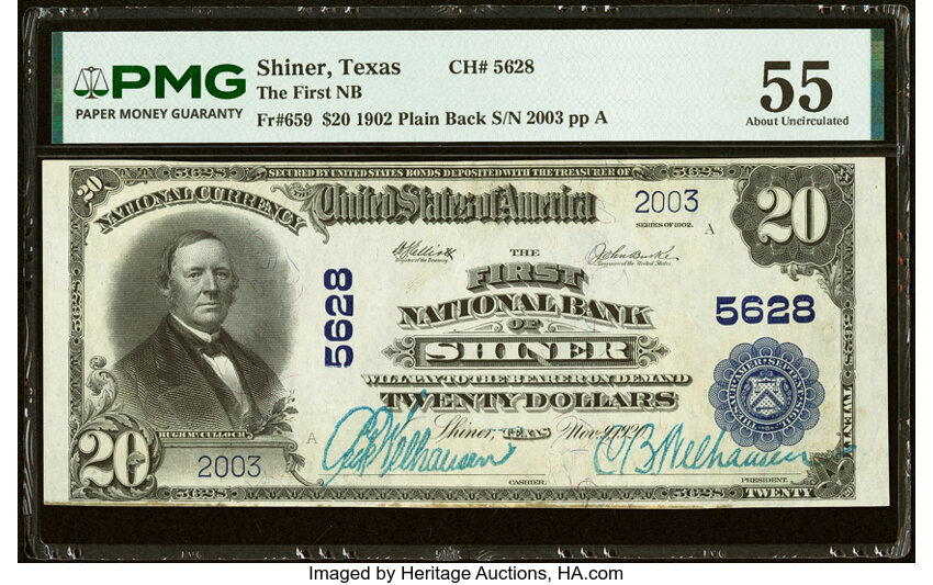 1902 $20  3rd Charter Period, 3rd Issue, Plain Back (Fr. 659) thumbnail 3