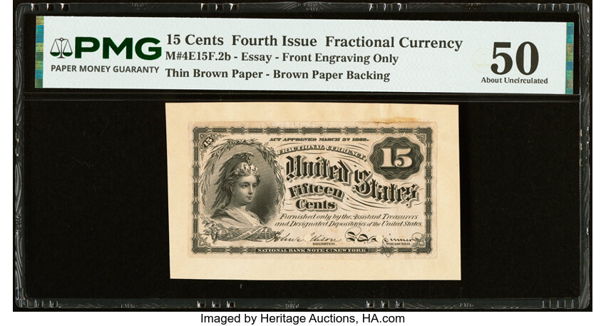  15c Bust of Columbia (Fr. 1267) thumbnail 6