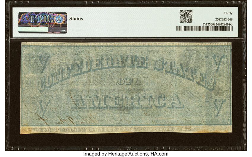 1861 $5  Blue Reverse (Fr. T12) thumbnail 6