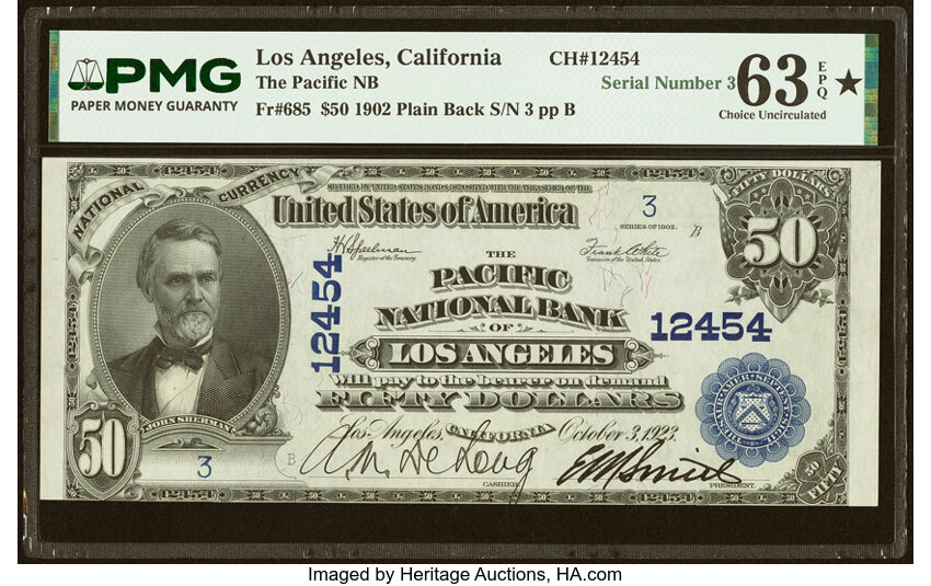 1902 $50  3rd Charter Period, 3rd Issue, Plain Back (Fr. 685) thumbnail 2