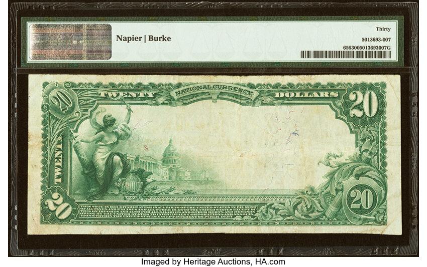 1902 $20  3rd Charter Period, 3rd Issue, Plain Back (Fr. 656) thumbnail 5