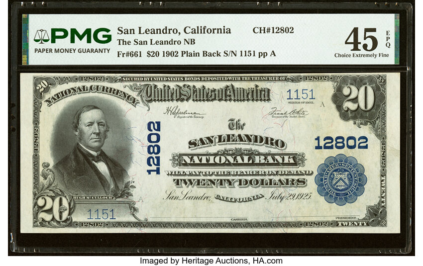 1902 $20  3rd Charter Period, 3rd Issue, Plain Back (Fr. 661) thumbnail 5