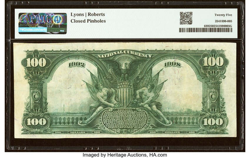 1902 $100  3rd Charter Period, 2nd Issue, Date Back (Fr. 689) thumbnail 9