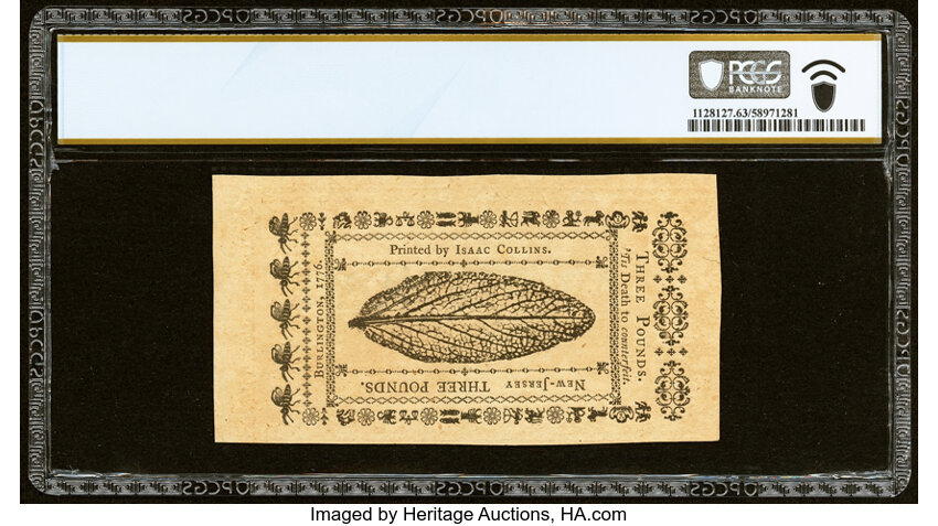 Mar 25, 1776 £3 New Jersey (Fr. NJ182) thumbnail 10