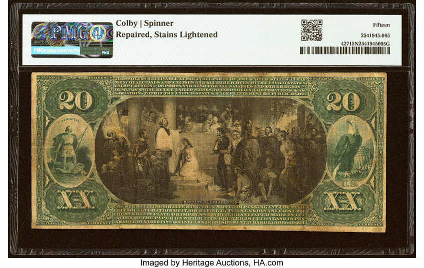 Original $20  1st Charter Period, Seal With Rays (Fr. 427) thumbnail 5