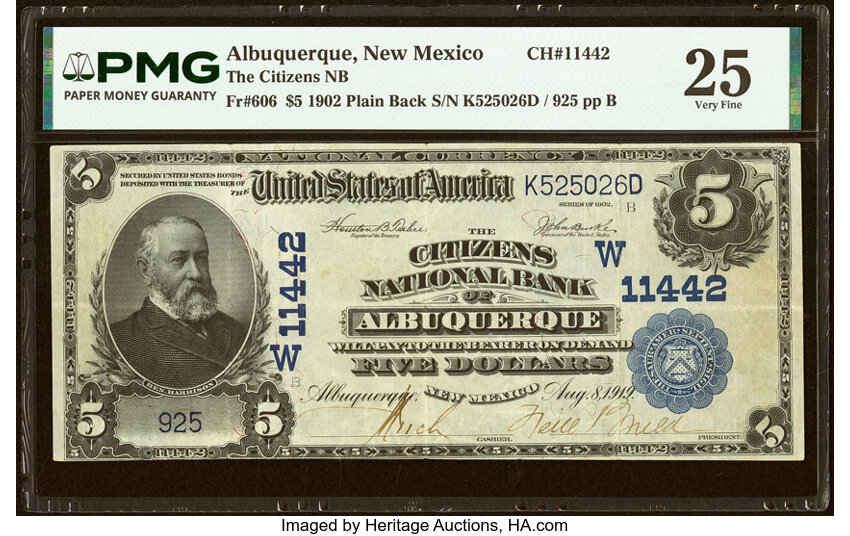 1902 $5  3rd Charter Period, 3rd Issue, Plain Back (Fr. 606) thumbnail 7