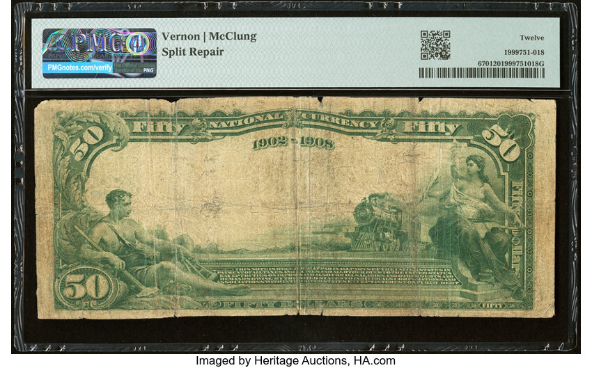 1902 $50  3rd Charter Period, 2nd Issue, Date Back (Fr. 670) thumbnail 14