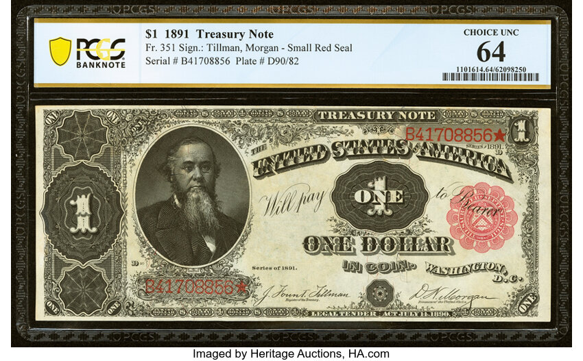1891 $1  (Fr. 351) thumbnail 2