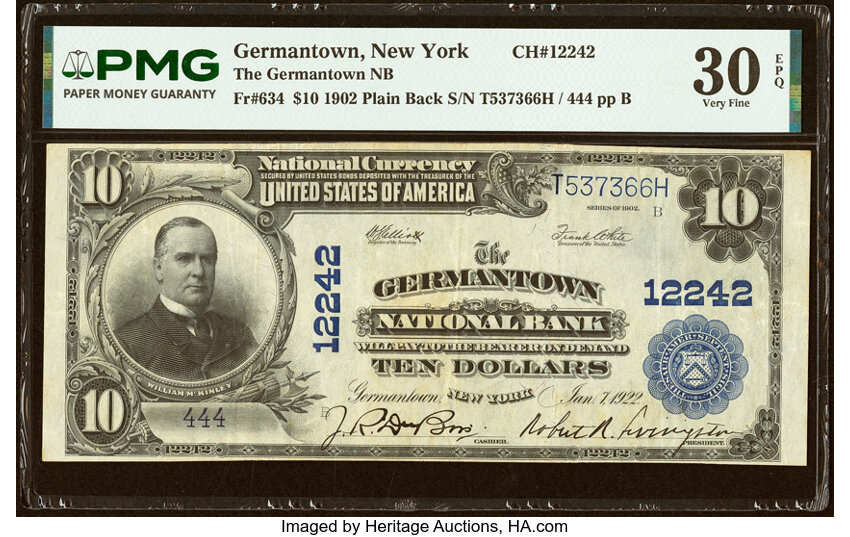 1902 $10  3rd Charter Period, 3rd Issue, Plain Back (Fr. 634) thumbnail 2